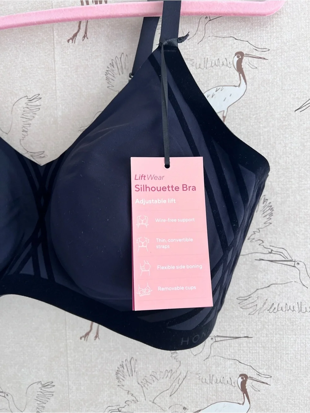 NWT honeylove silhouette bra black size 3x